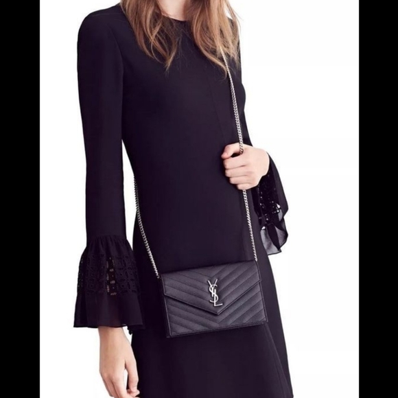 100% Auth YSL WOC Large Envelope Crossbody Bag - Picture 11 of 11